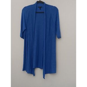 Eileen Fisher Open Cardigan Women's Size Medium Linen Blend 3/4 Sleeve Pre-owned